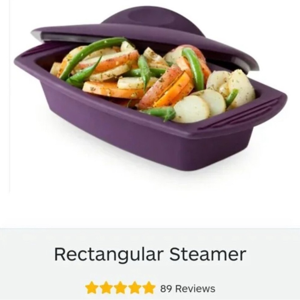 Epicure Rectangular Silicone Steamer 3 1/2 Cups Oven/ Microwaveable Safe New